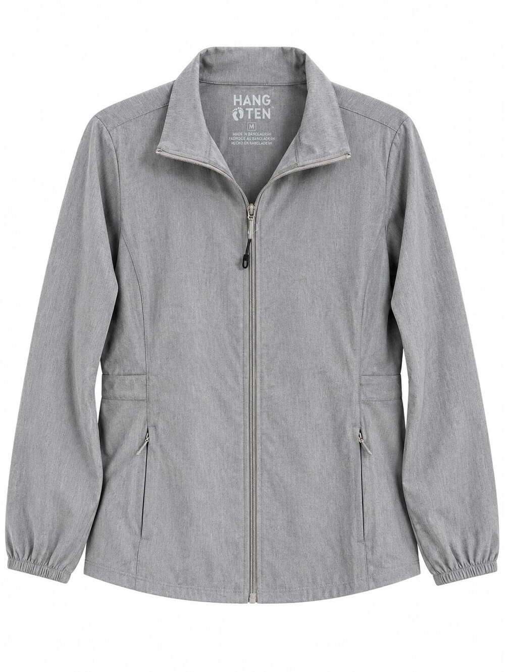 Hang Ten Women’s M Gray UPF 50+ Lightweight Full Zip Stretch Jacket